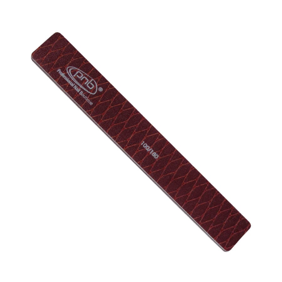 Пилка-змея для ногтей PNB 100/180 Brown, прямоугольная ()
